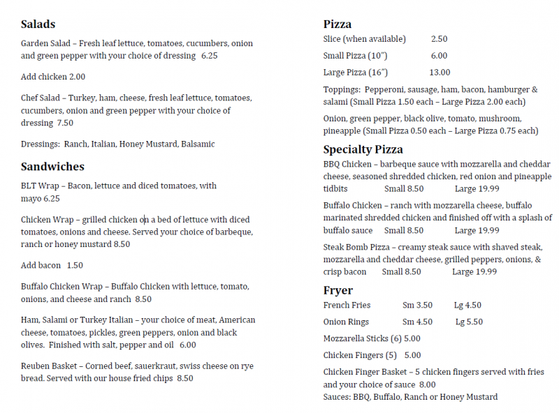 North End Cafe Lakeside Lodge & Marina